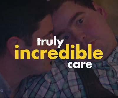 Truly Incredible Care campaign logo over Michael and David Casha